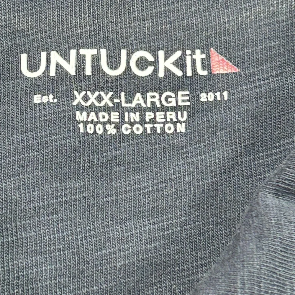 UNTUCKit Shirt Mens‎ 3XL Blue Lester Jersey Cotton Button Front Long Sleeve
